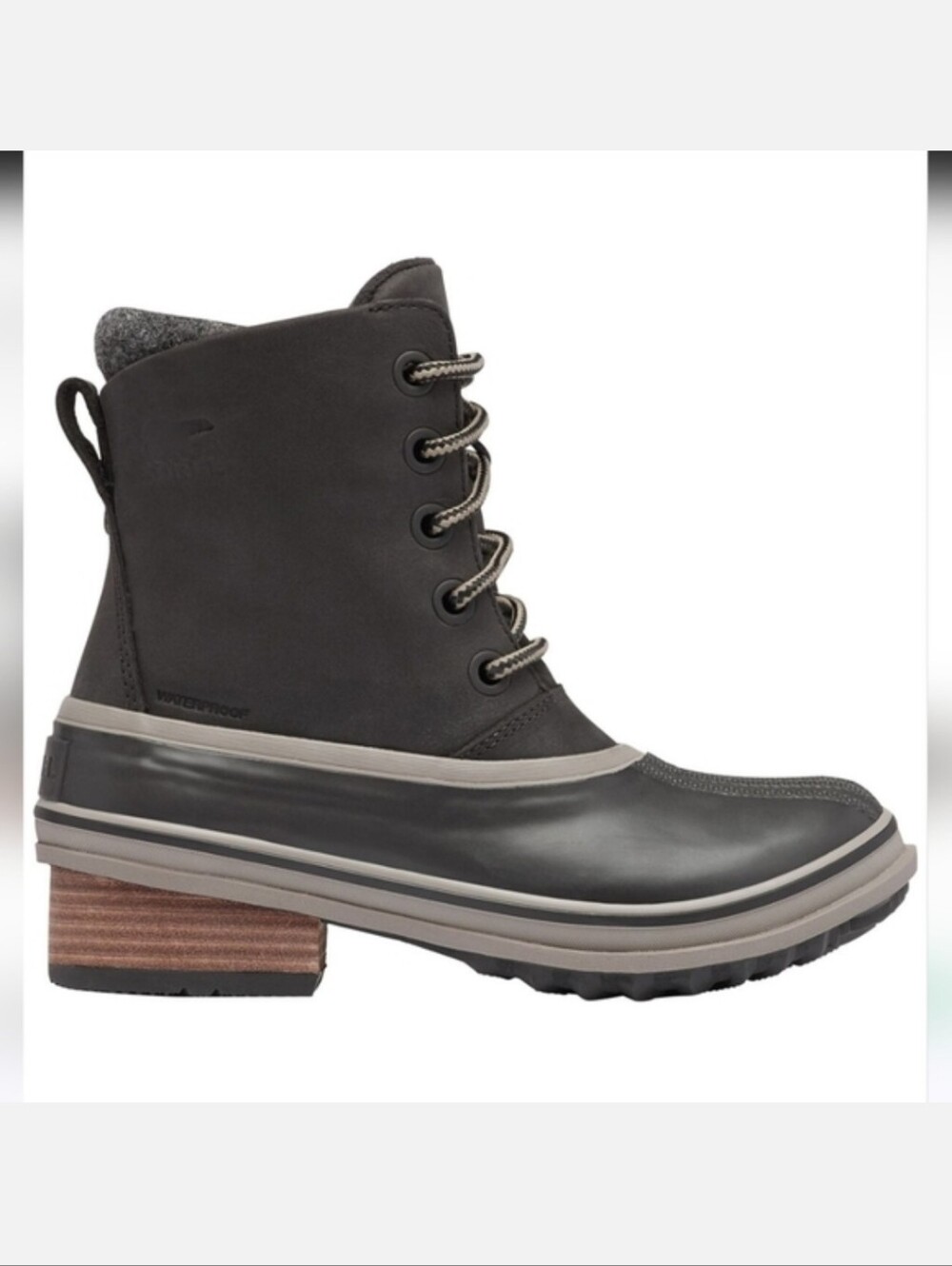 Sorel Slimpack III Black Lace Wintet Snow Boot Women's Size 9.5